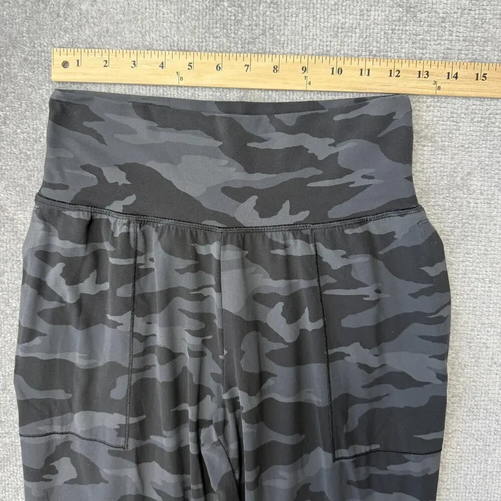 Athleta Salutation Camo Jogger Pants Womens Small Black Gray High Rise Yoga - Picture 6 of 11